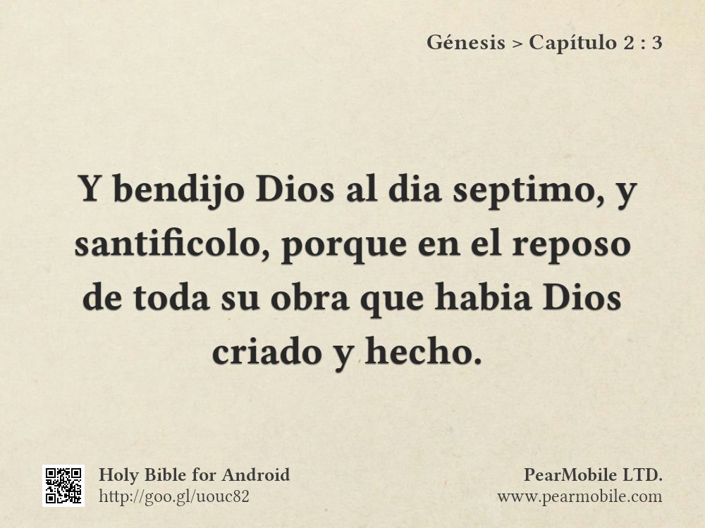 Génesis, Capítulo 2:3